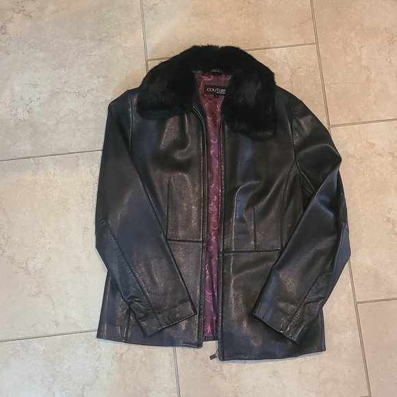 J. Park black leather jacket - Picture 1 of 1